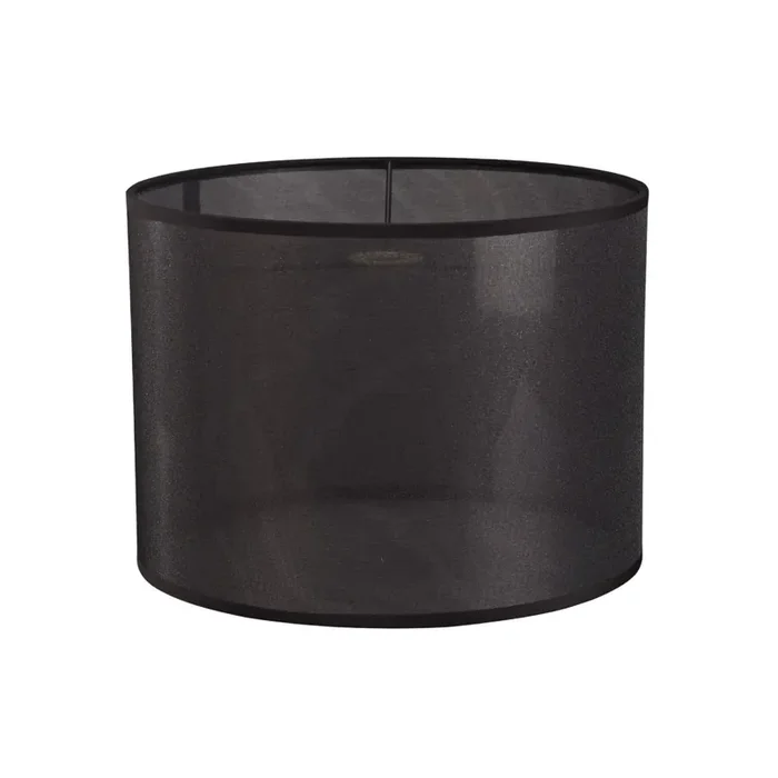 Diyas Curino Round Shade Large Sheer Weave Fabric Black 350mm x 250mm • ILS20289