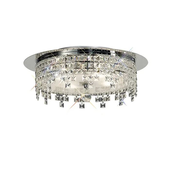 Diyas Esta Ceiling Round 6 Light G9 Polished Chrome/Glass/Crystal • IL30263