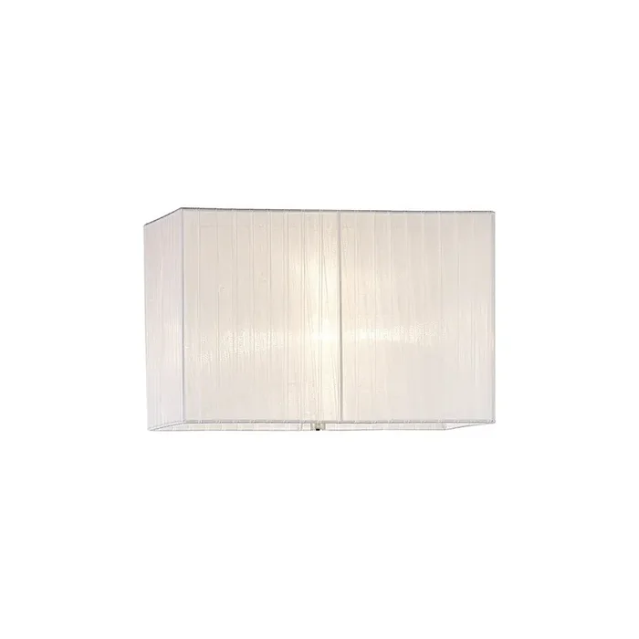 Diyas Florence Rectangle Organza Shade, 400x210x260mm, White, For Floor Lamp • ILS31537
