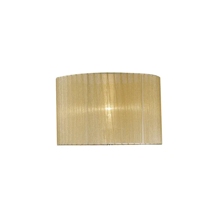 Diyas Florence Round Organza Shade Soft Bronze 360mm x 230mm, Suitable For Table Lamp • ILS31720