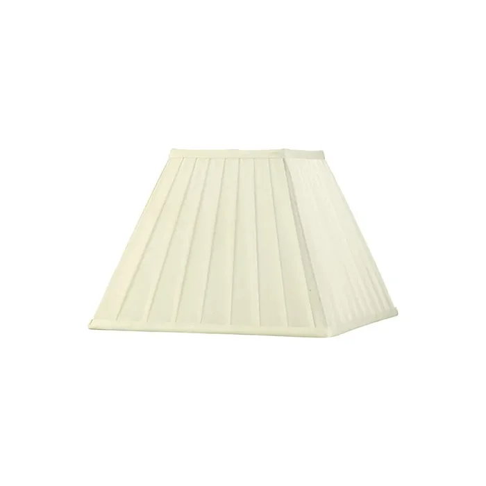 Diyas Leela Square Pleated Fabric Shade Ivory 150/300mm x 225mm • ILS20228