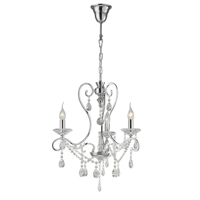 Diyas Vela Pendant 3 Light E14 Polished Chrome/Crystal • IL31363