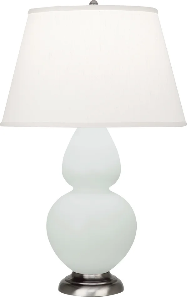 Double Gourd One Light Table Lamp in Matte Celadon Glazed Ceramic w/Antique Silvered (165|MCL59)