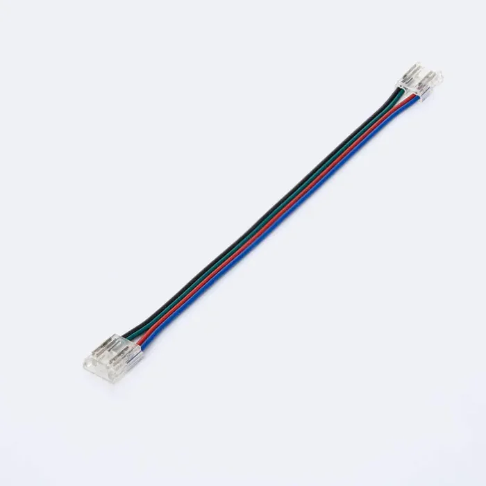 Double Hippo Connector with Cable for 24V DC RGB/RGBIC COB LED Strip 10mm Wide IP20 – Ledkia