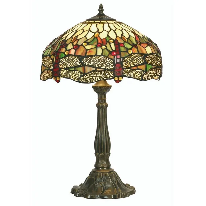 Dragonfly Tiffany Glass Vintage Table Lamp 60cm