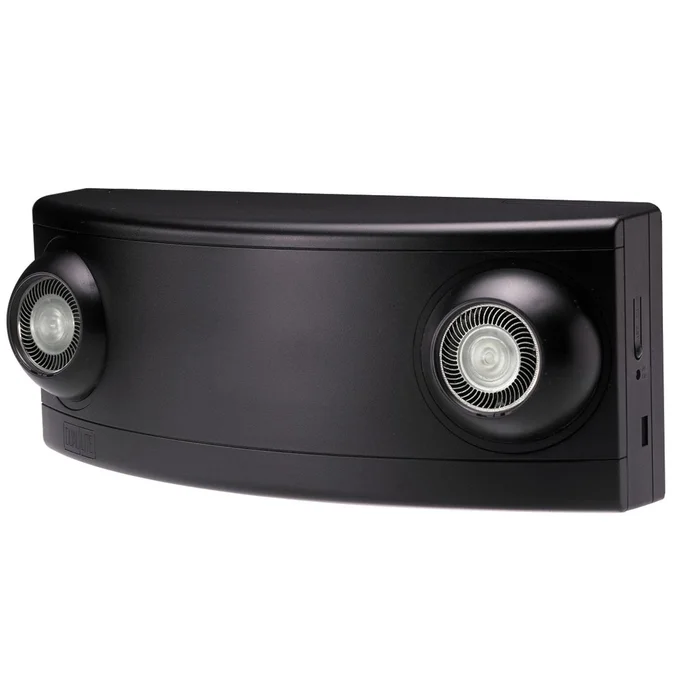 Dual-Lite LZ2B-03L Designer LED Emergency Light, 10W Capacity, 6V, 2 x 3W LED Lamps, Black