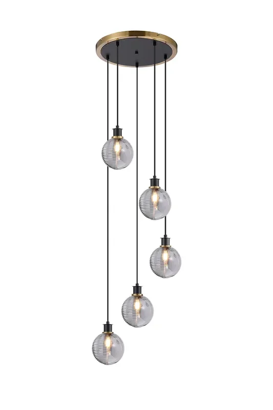 Duncan 5 Light Cluster (Various Glass Options)