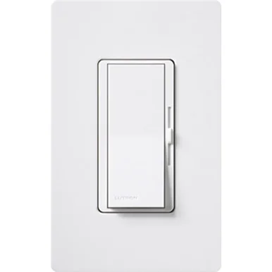 DVF-103P-WH Diva Dimmer – Gloss Finish, Fluorescent Or LED Dimming With 3-WIRE