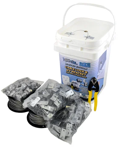 Dyna-Tite KV12-WC3 CL12-WC3 (Rize KL100) Galvanized Wire Rope Cable and KV Bracket Contractor Kit