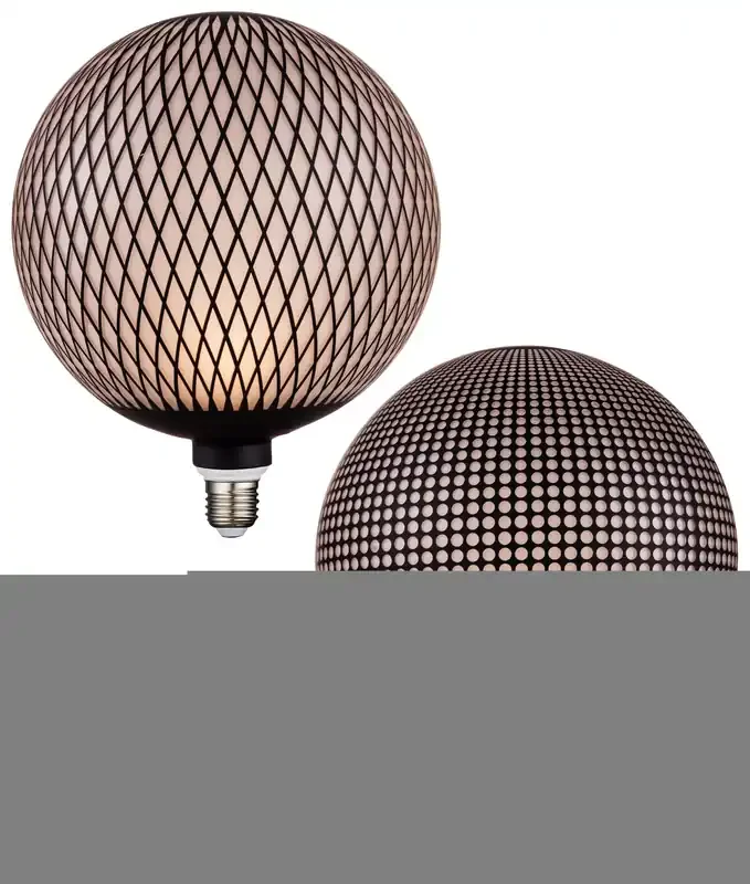E27 200mm Large LED 5W Patterned Globe Lamp