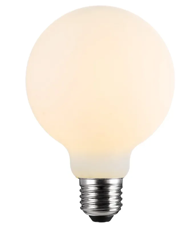E27 7W Dimmable LED Opal Globe Filament Lamp 125mm
