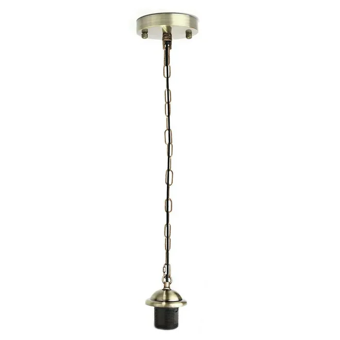 E27 Metal Ceiling Pendant Light Holder With Chain