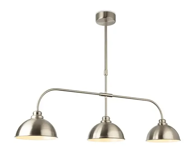 Eagle 3 Light Brushed Steel Bar Pendant Light