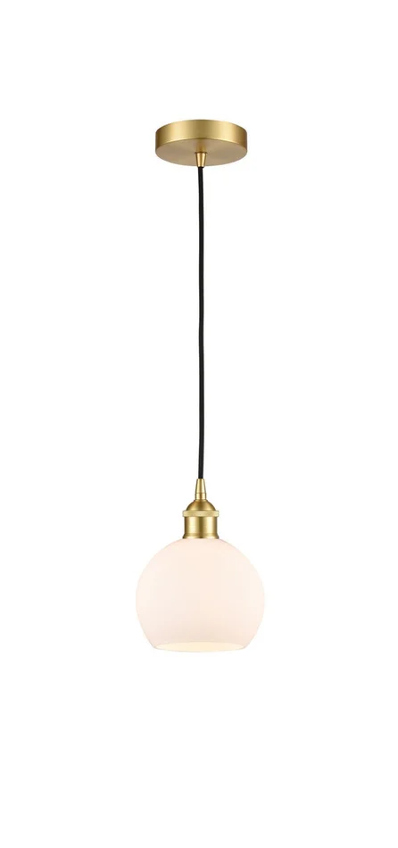 Edison One Light Mini Pendant in Satin Gold (405|616-1P-SG-G121-6)
