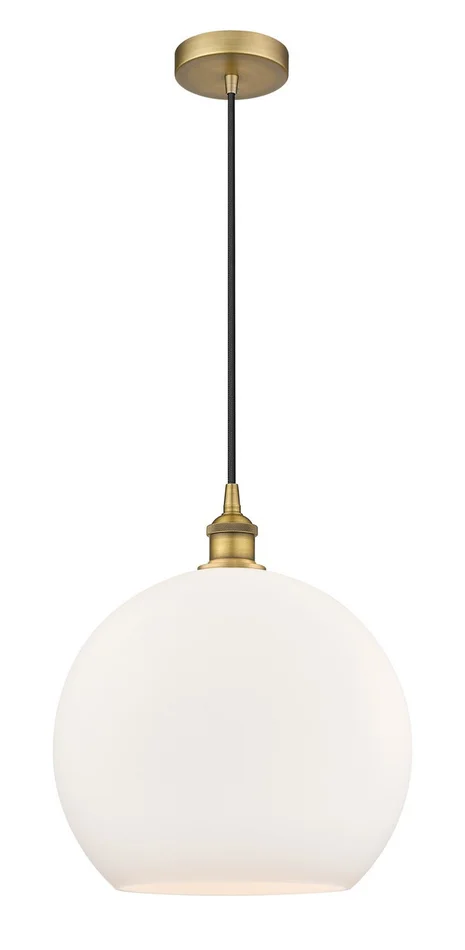 Edison One Light Pendant in Brushed Brass (405|616-1P-BB-G121-14)