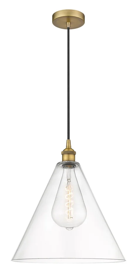 Edison One Light Pendant in Brushed Brass (405|616-1P-BB-GBC-162)