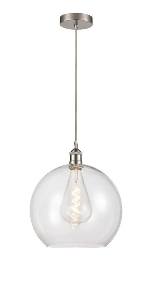 Edison One Light Pendant in Brushed Satin Nickel (405|616-1P-SN-G122-14)
