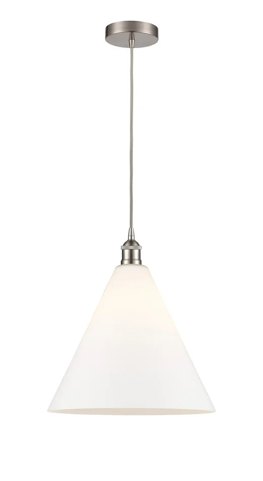 Edison One Light Pendant in Brushed Satin Nickel (405|616-1P-SN-GBC-161)