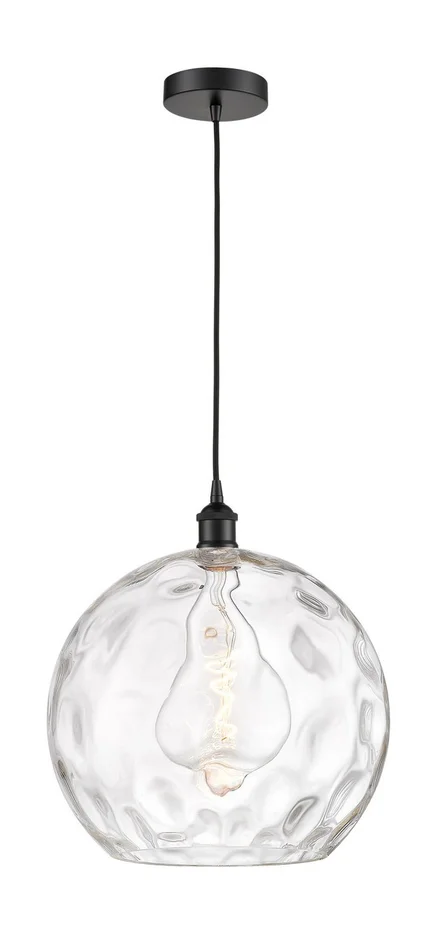 Edison One Light Pendant in Matte Black (405|616-1P-BK-G1215-14)