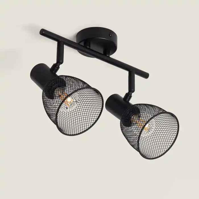Edit Grid 2 Light Ceiling Spotlight Bar – Black – Online Lighting