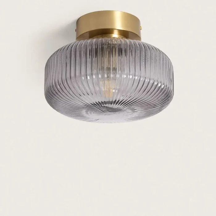 Edit Lampara Flush Ceiling Light – Smoke Glass – Online Lighting