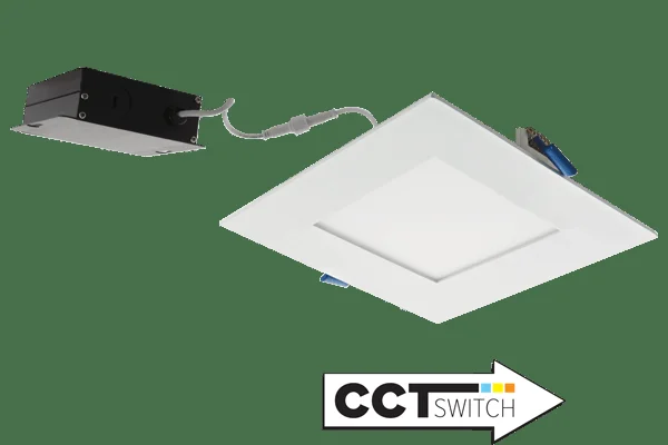Elco 12W 6″ Ultra Slim LED Square Panel Light with 5-CCT Switch – ERT661CT5W