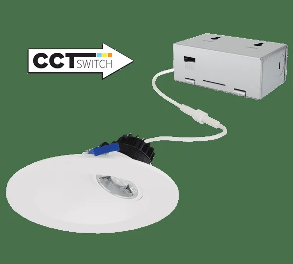 Elco 4″ 8W LED Sloped Round Regressed Gimbal with 5-CCT Switch