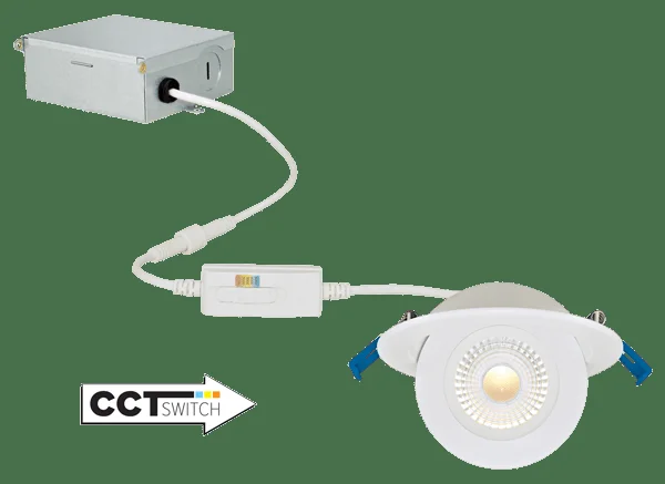 Elco 4 Floating Adjustable Eyeball Downlight with 5-CCT Switch – Multiple Finishes