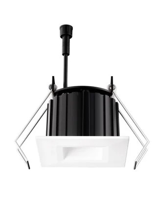 ELCO E1AK12WF27H – 1″ Square Recessed Architectural Oak Downlight – 8W – 2700K – 850LM – Wide Flood – Haze/White Trim