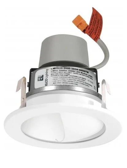 ELCO E411R08SDH – 4″ LED Module and Driver with Wall Wash Reflector Trim – 11.4W – SunsetK – 120V – Haze/White Trim