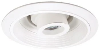Elco EL1510W Low Voltage Retrofit Baffle Trim with Adjustable Spot – White