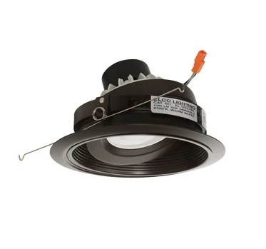 ELCO EL37627BZ – 6″ Round LED Adjustable Phenolic Baffle with PAR30 Gimbal Insert – 15W – 2700K – 120V – 25 Deg Tilt – Dimmable – Bronze/Bronze