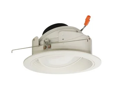 ELCO EL47630W – 6″ Round LED Adjustable Phenolic Baffle with PAR38 Gimbal Insert – 18W – 3000K – 120V – 25 Deg Tilt – Dimmable – White/White