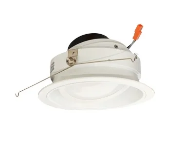 ELCO EL47730W – 6″ Round LED Adjustable Phenolic Reflector with PAR38 Gimbal Insert – 18W – 3000K – 120V – 25 Deg Tilt – Dimmable – White/White