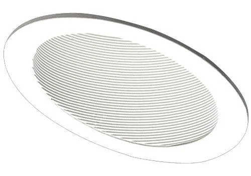 Elco EL622 6 120V and CFL Sloped Phenolic Baffle Trim – White