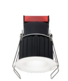 Elco Lighting E1L02WF27B 1” Oak™ Recessed Downlight, Round Style, 50° Beam Angle, Black With White Trim Finish