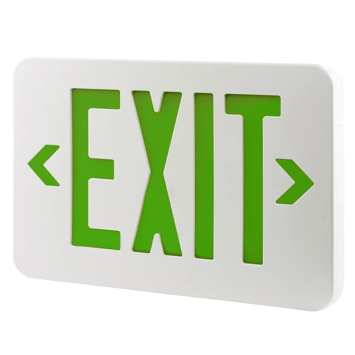 Elco Lighting EELE5 LED Exit Sign, Single/Double Face Configurable, Green Letters