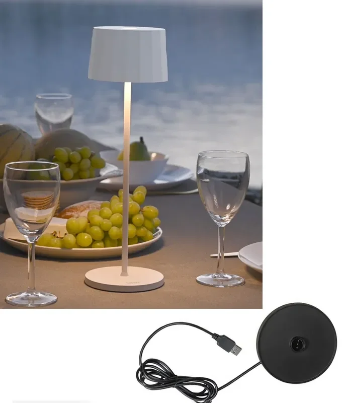 Elegant Slim Portable & Rechargeable Table Lamp with Docking Station – Dimmable