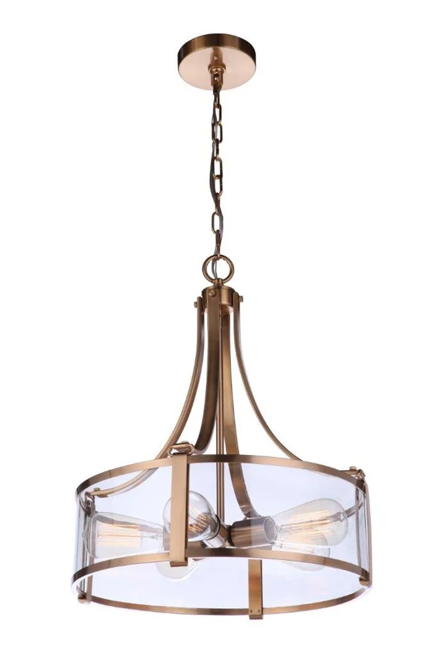 Elliot Five Light Pendant in Satin Brass (46|55395-SB)