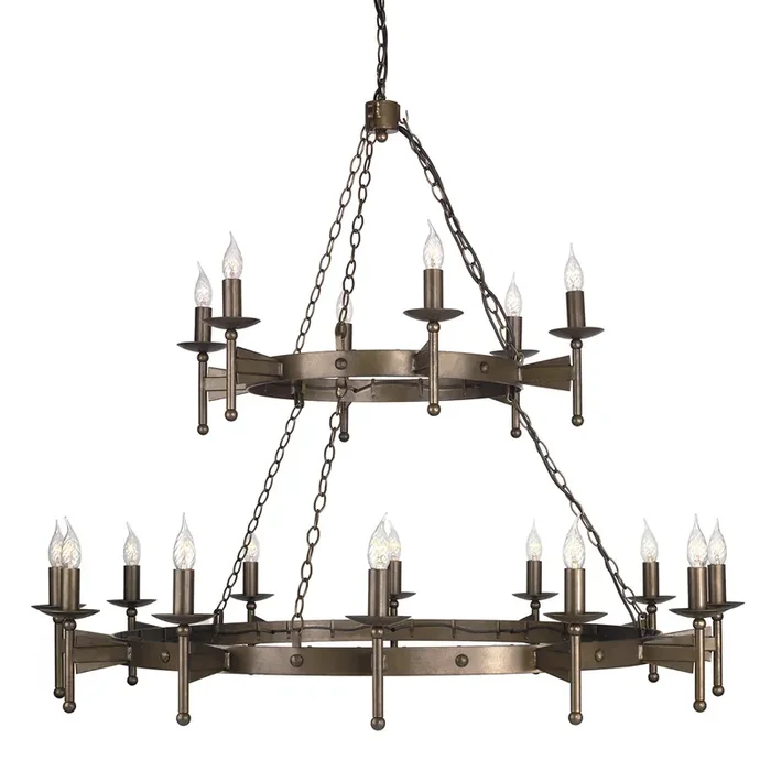 Elstead Lighting CW18 Cromwell 18 Light Chandelier Old Bronze Finish