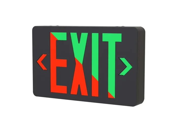 Emergence Thermoplastic Face LED Red/Green Exit Sign