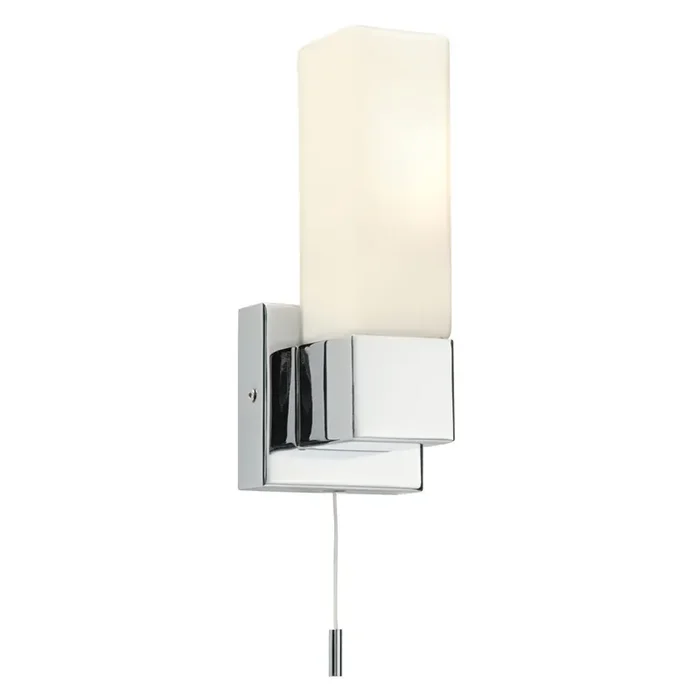 Endon Lighting 39627 Square Single Light Polished Chrome Switched Wall light