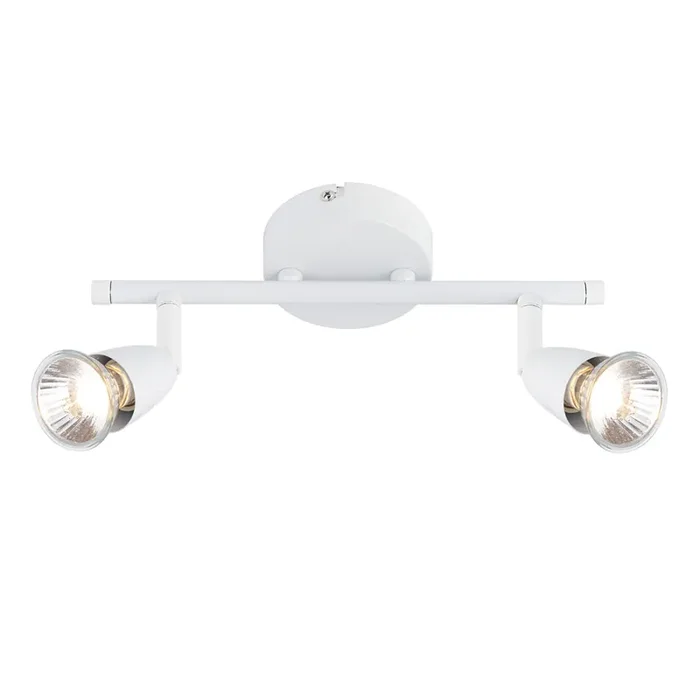 Endon Lighting 43282 Amalfi 2 Light Bar Spotlight Gloss White Finish