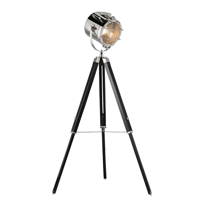 Endon Lighting EH-NAUTICAL-FL Nautical Single Light Floor Lamp Polished Nickel Finish