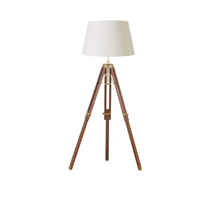 Endon Lighting EH-TRIPOD-FLDW Tripod Single Light Floor Lamp Brass Finish Base Only