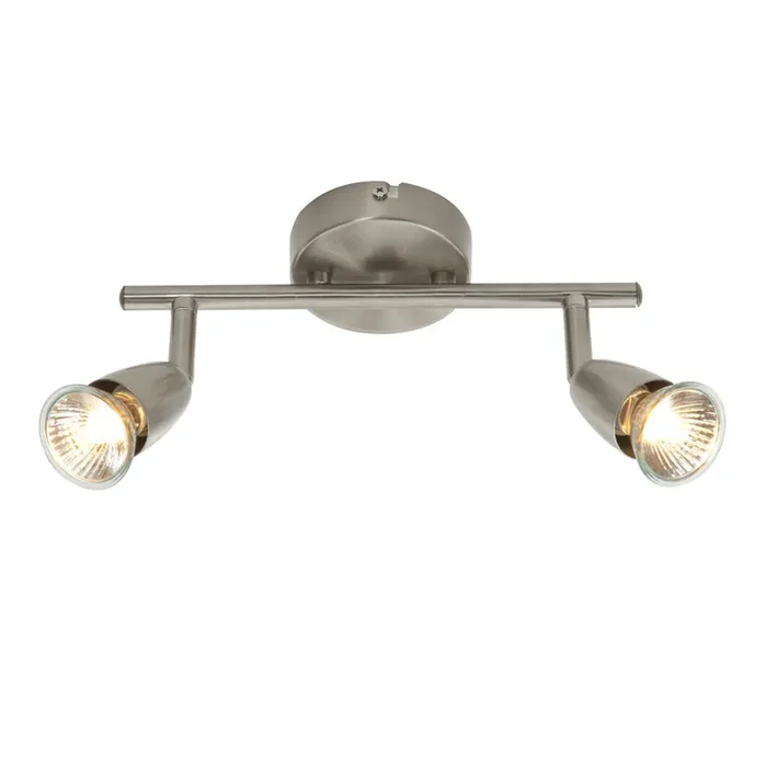 Endon Lighting G2521313 Amalfi 2 Light Bar Spotlight Satin Nickel Finish