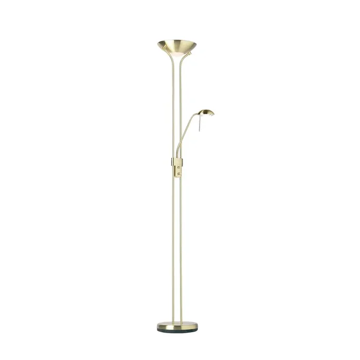 Endon Lighting ROME-SB Rome Mother & Child Satin Brass Floor Lamp