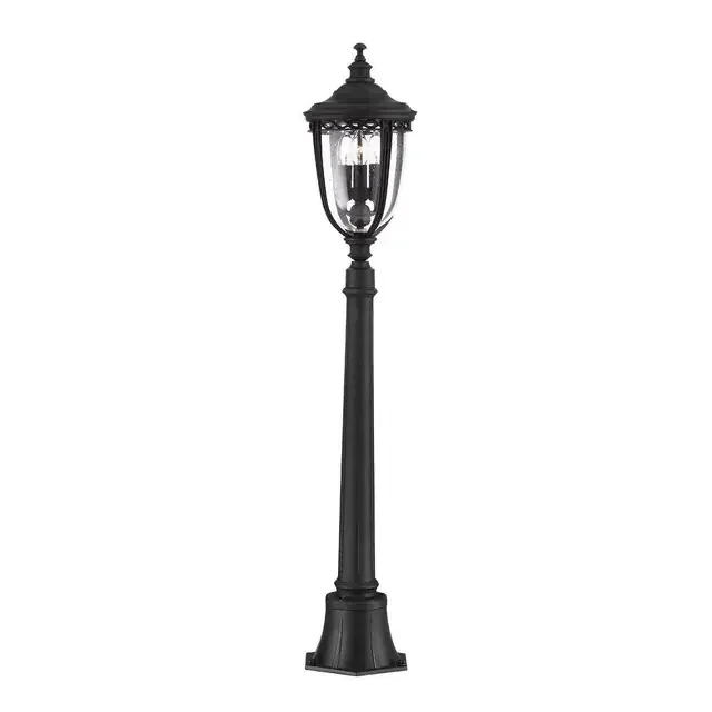 English Bridle 3 Light Black IP44 Bollard