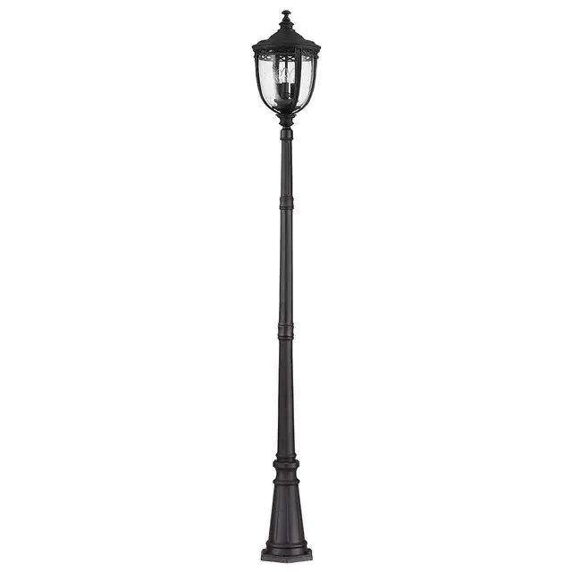 English Bridle 3 Light Black IP44 Lamp Post Light