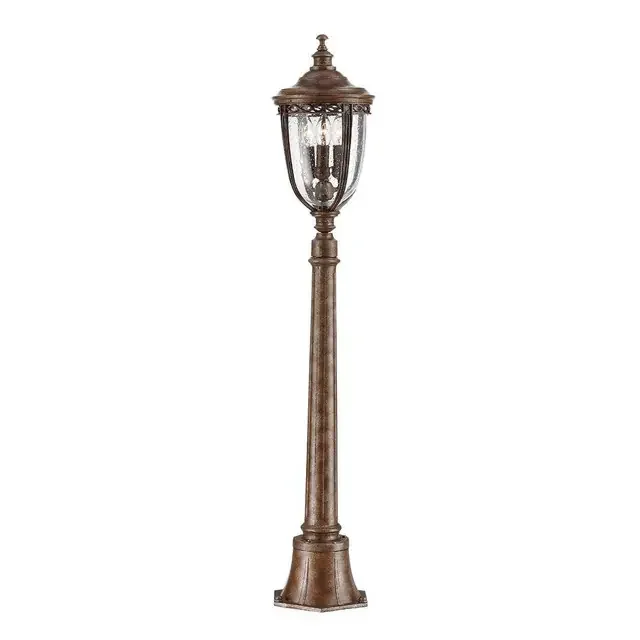 English Bridle 3 Light British Bronze IP44 Bollard